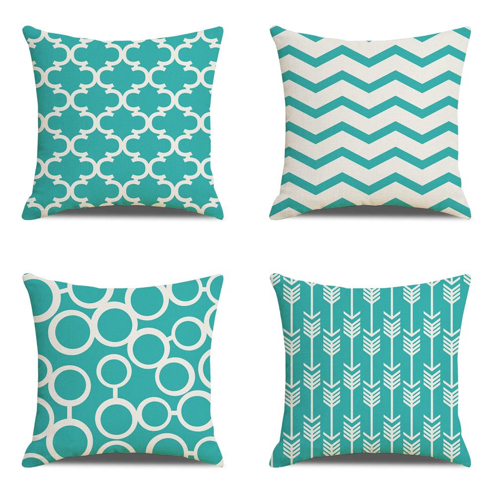 Nordic Geometric Decorative Pillow Sofa Cushion Cover Modern Home Decor Square Pillowcase Peach Skin Pillowcase