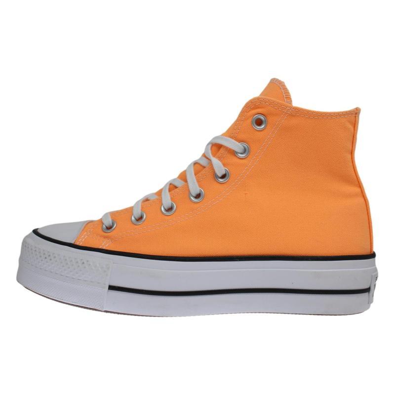 Converse All Star Lift Comfortable Everyday Non-Slip Abrasion Resistant Height Increase High Top Espadrilles Women's Orange