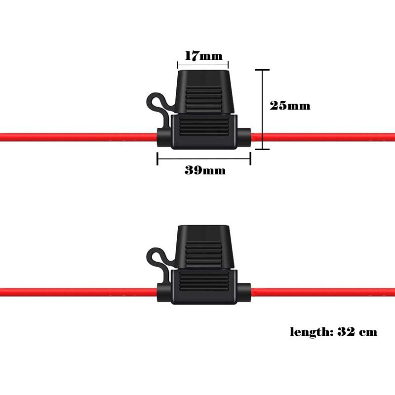 5Pcs 14AWG Car Mini Fuse Box Blade Type In Line Fuse Holder Waterproof for 2V 30A Car Motorcycles Wire Cutoff Switch Socket