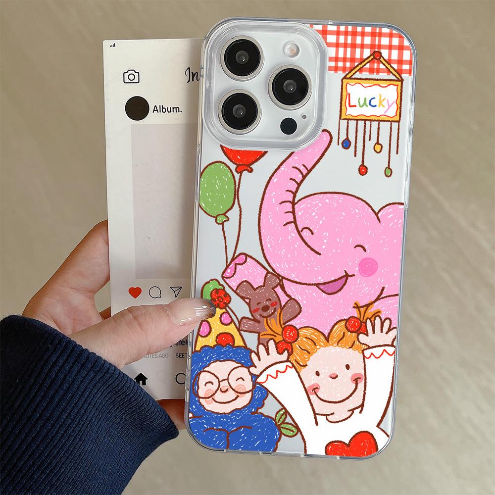 Cute Coco Paradise Applicable To Apple 16 Pro Case IPhone 15 Mobile Case 14 Pro Anti Fall 13 Soft Border