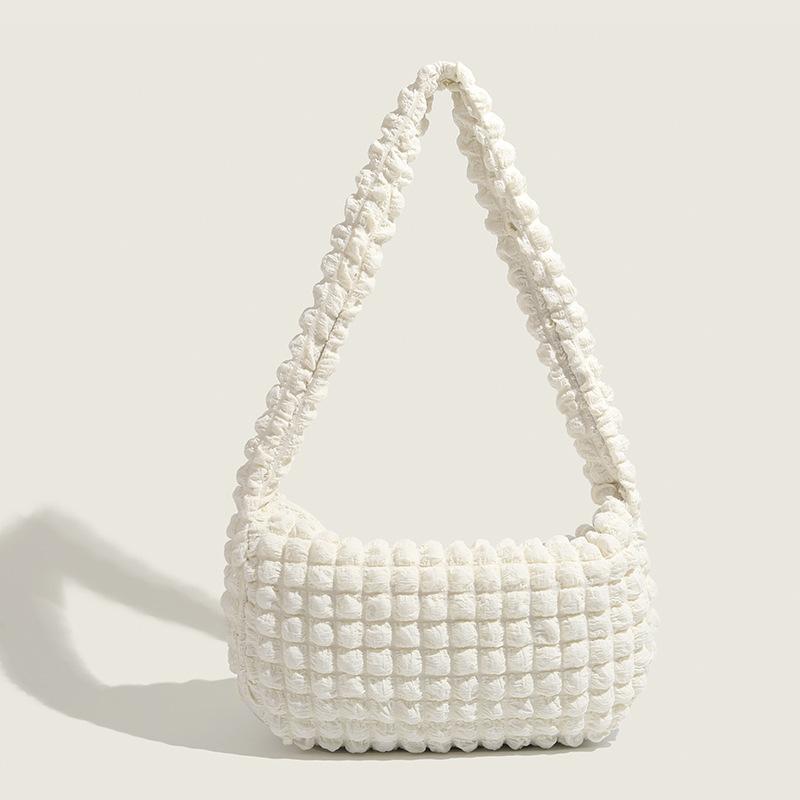 Summer Western Puff Flower Crossbody Bag Japanese and Korean Fresh Soft Women's Bag Casual Fashion Wrinkled Shoulder Bag