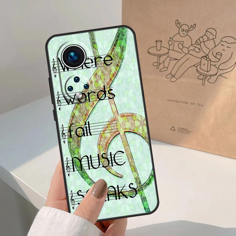 Music Note Musical Treble Clef For Honor Magic 8 Pro 7 6 5 Lite Case For Honor Win RT 200 400 50 70 90 X8b X9a X9b X9c X9d