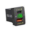 QC PD 3.0 USB Car Charger Auto Mobile Phone Charger Adapter Fast Charging LED Voltage Display for Toyota Series