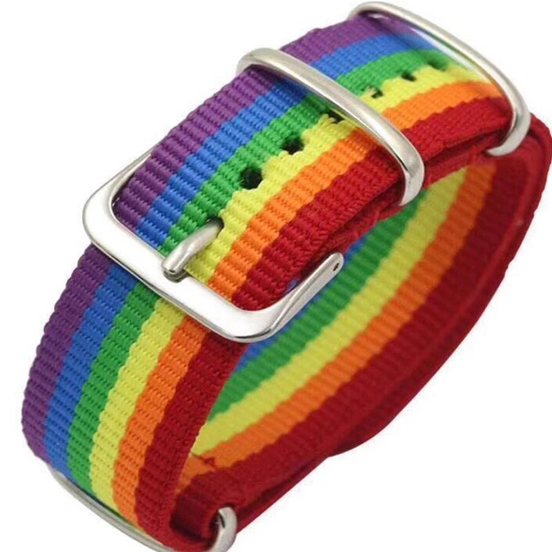 Nepal Rainbow Lesbiske Homofile Bifile Transseksuelle armbånd for kvinner Jenter Pride Vevd Flettet Menn Par Vennskapssmykker