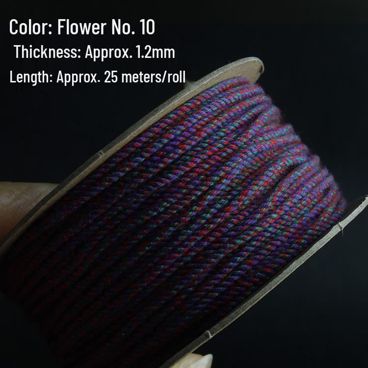 Multi-Color Hand-Twisted Cotton Rope for Beading and DIY Projects