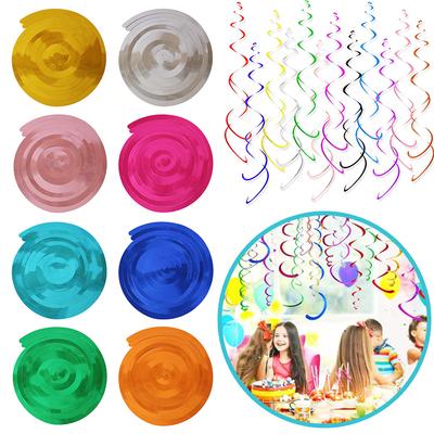 6PCS/Set Spiral Hanging Decoration Creative Swirling Wind Ceiling Hanging Ornament DIY Prop for Wedding Birthday Celebration ZYF
