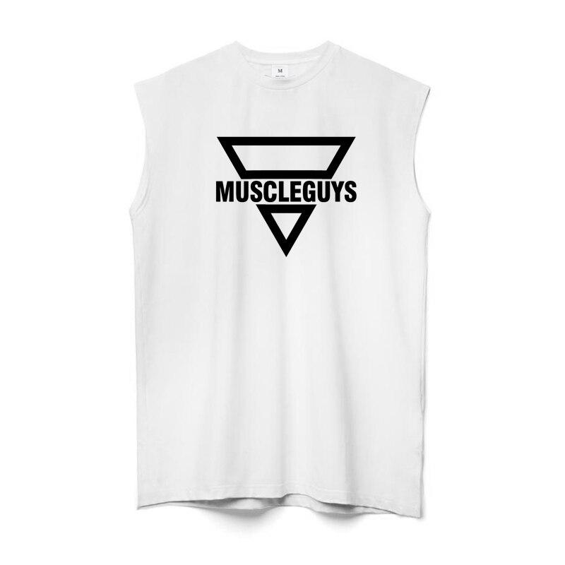 

Muscleguys Сетка быстросохнущий Бодибилдинг Танк Топ Мужчины Бренд Спортзал Одежда Тренировка Без рукавов Мужская Летняя фитнес Нижняя рубашка Спортивные синглеты XXL белый