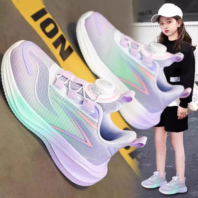 Girls Shoes Red Rabbit 7 Running Shoes 2025 New Summer Children's Soft-soled Rotating Buckle Sneakers Girls Light