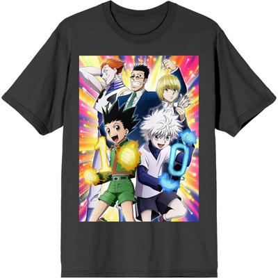 Hunter X Hunter 10th Anniversary Group Shot Crew Neck Short Sleeve Charcoal Men's T-shirt