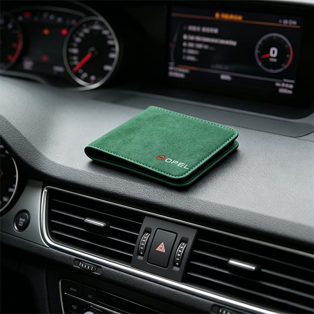 Q1021For Opel OPC Astra K Vectra Corsa Zafira Insignia Mokka Car Styling Driver License Cover Storage Bag Wallet Credit Card Holder