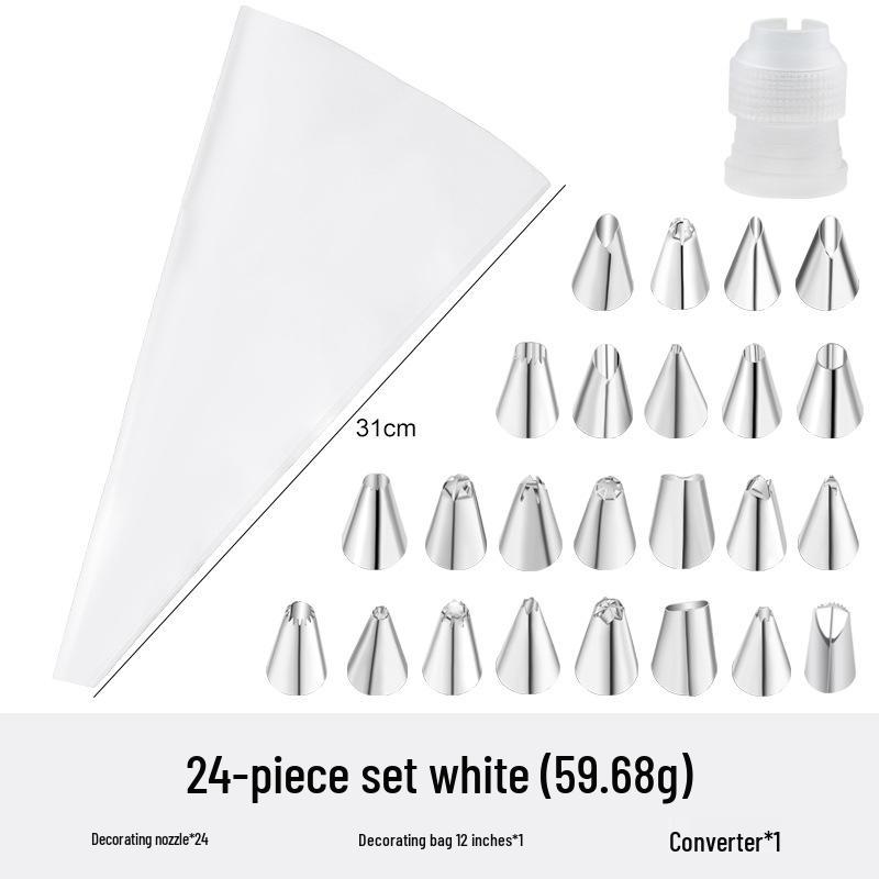 Stainless Steel Cake Decorating Tips Set with EVA Piping Bag