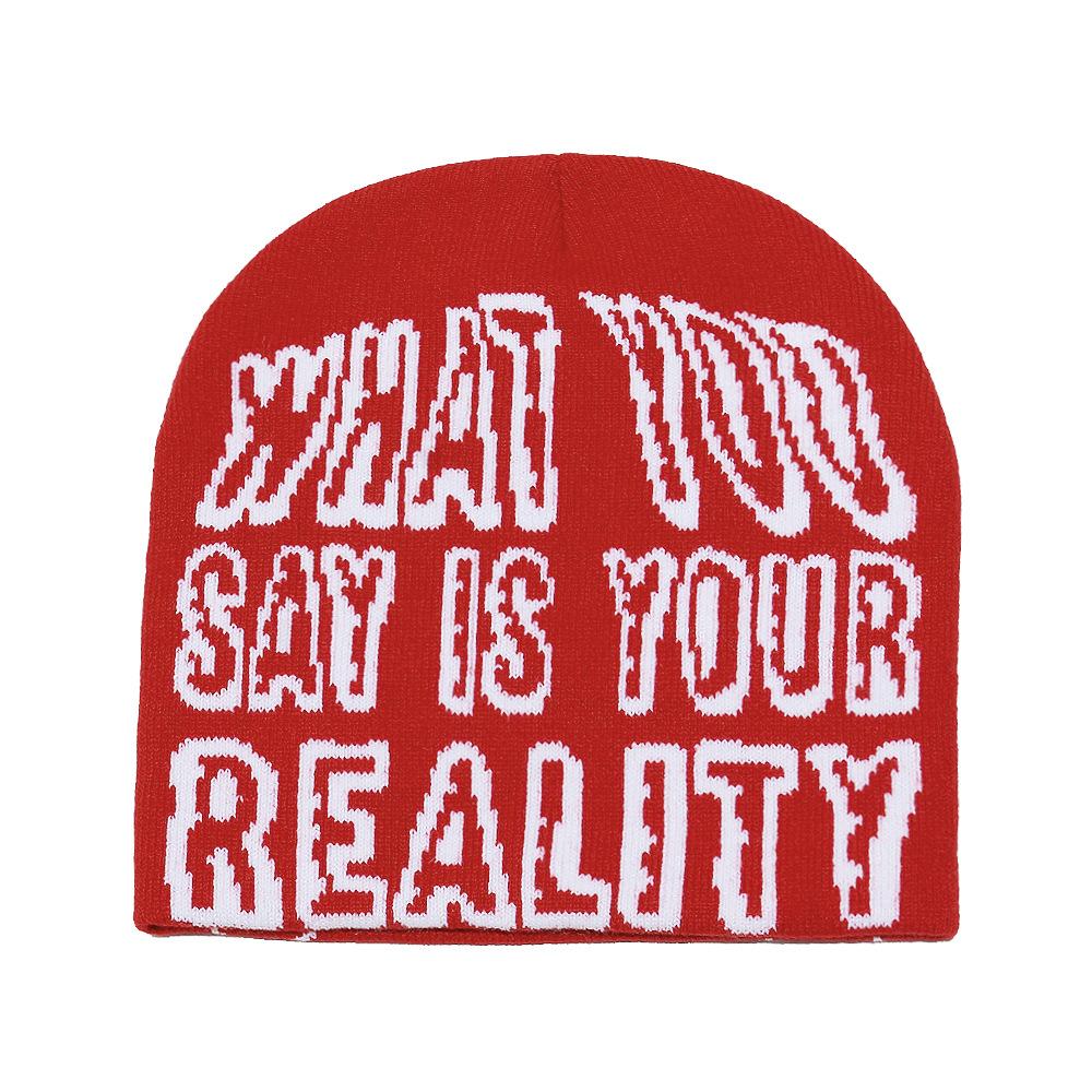 Cold Hat Men 2025 Autumn and Winter Letter Cross Wool Hat Personality Trend Cycling Ear Protector Knitted Hat Beanie