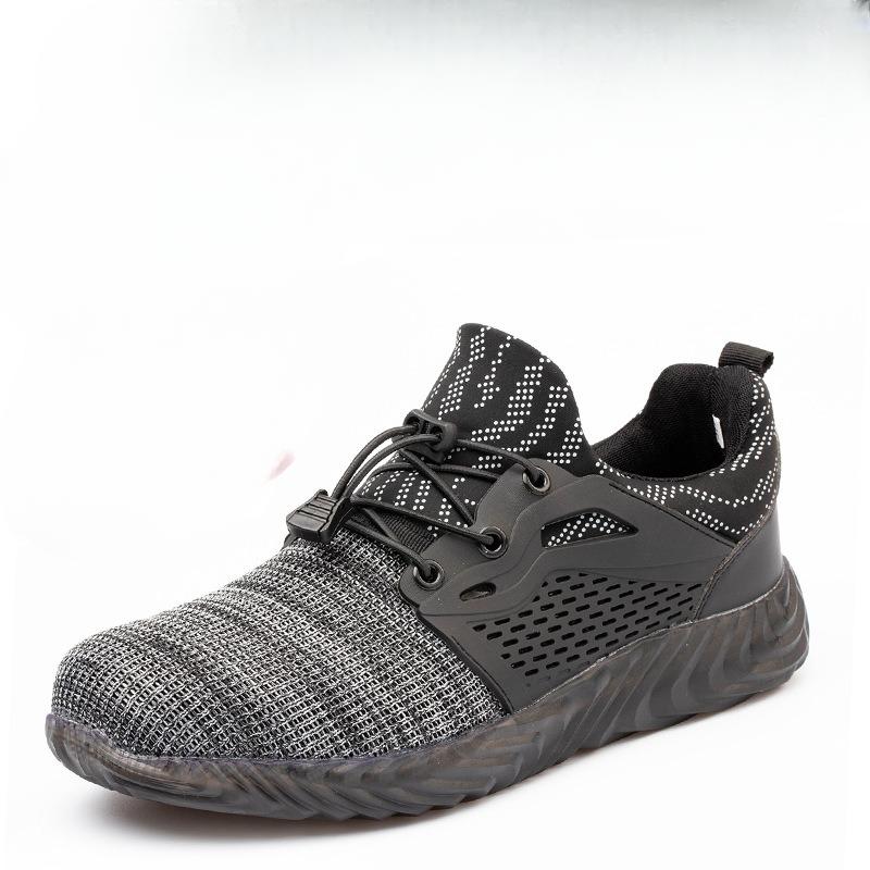 Labor Insurance Shoes, Anti-smash and Anti-piercing, Comfortable and Breathable Mesh Safety Protective Shoes