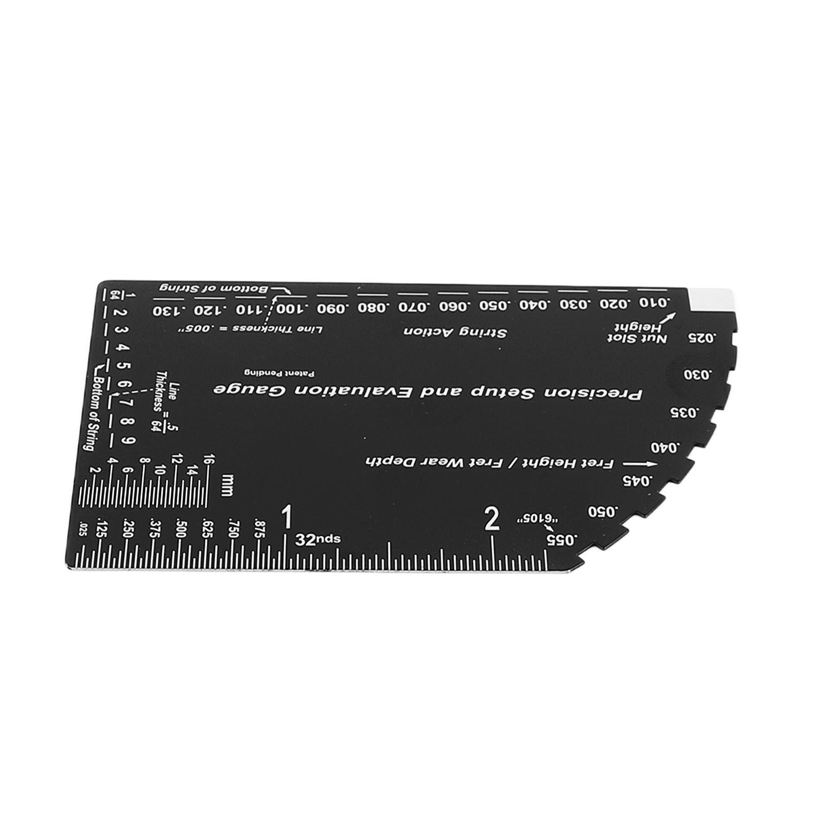 

Линейка для струн из нержавеющей стали, линейка для гитарных ладов, измеритель высоты струн, универсальный инструмент для гитарных мастеров