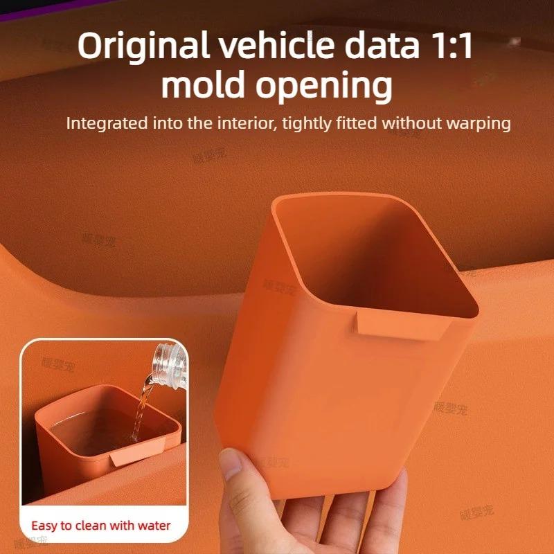 Xiaomi Multifunctional Silicone Car Door Storage Box Trash Can Auto Door Storage Bucket Umbrella Organizer Trash Can Car Accessories
