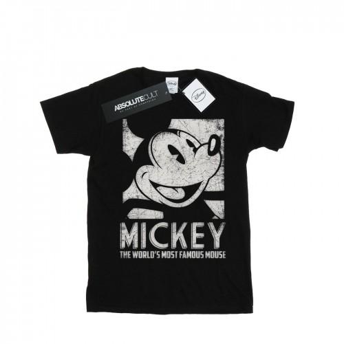 Disney Womens/Ladies Mickey Mouse Most Famous Cotton Boyfriend T-Shirt