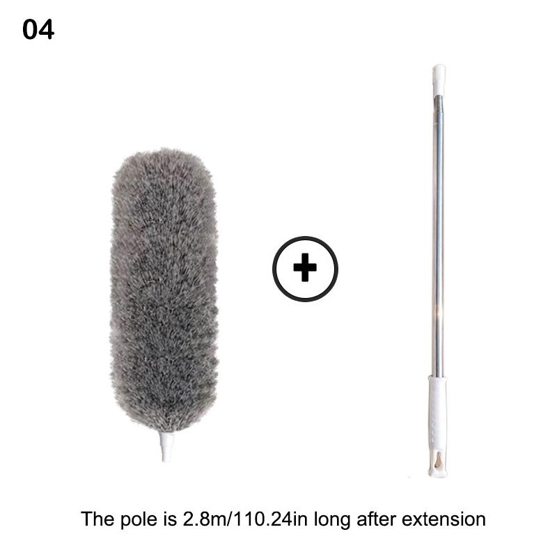 280cm Dust Dusters With Extension Pole Retractable Dust Reusable Ceiling Cleaning Removal Brush Microfiber Dusting Brush Tool