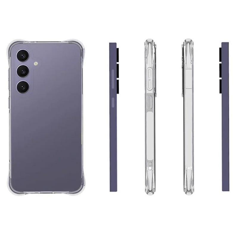 For Samsung Galaxy S24 FE Back Cover WANLONFENG TM Series 2.0mm Clear TPU Phone Case (Big Lens Hole)