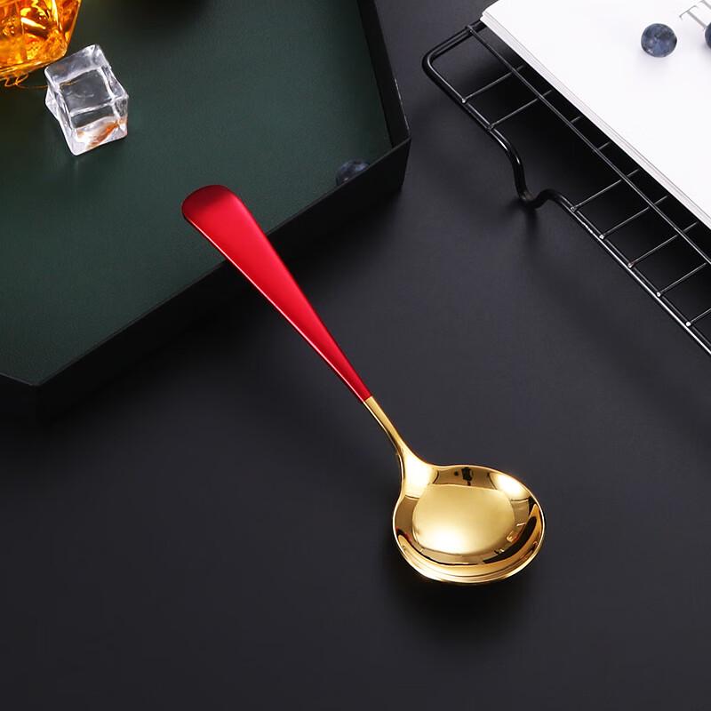 ZISIZ Stainless Steel Round Head Dessert Spoon