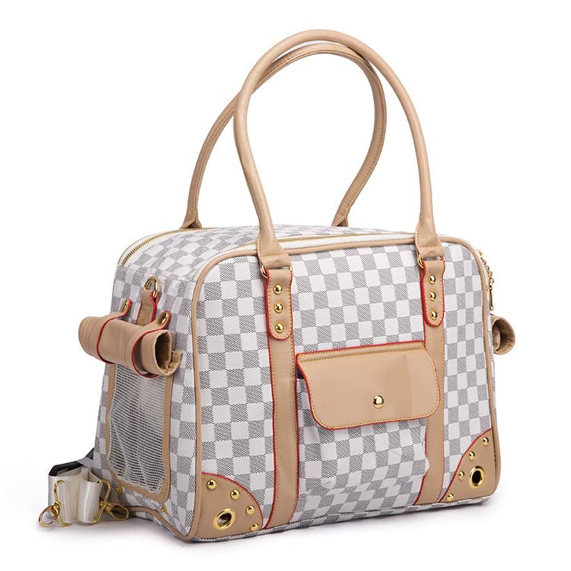 Pu Leather Foldable Dog Carrier Bag