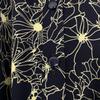 ANAYI 2015 Black X Yellow Flower Long Sleeve Shirt Dress Dress 34 Navy X yellowUsed