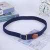 Non-Porous Non-Punching Pin Buckle Men'S And Women'S Same Woven Belt Elastic Elastic Casual Canvas Belt Student Belt