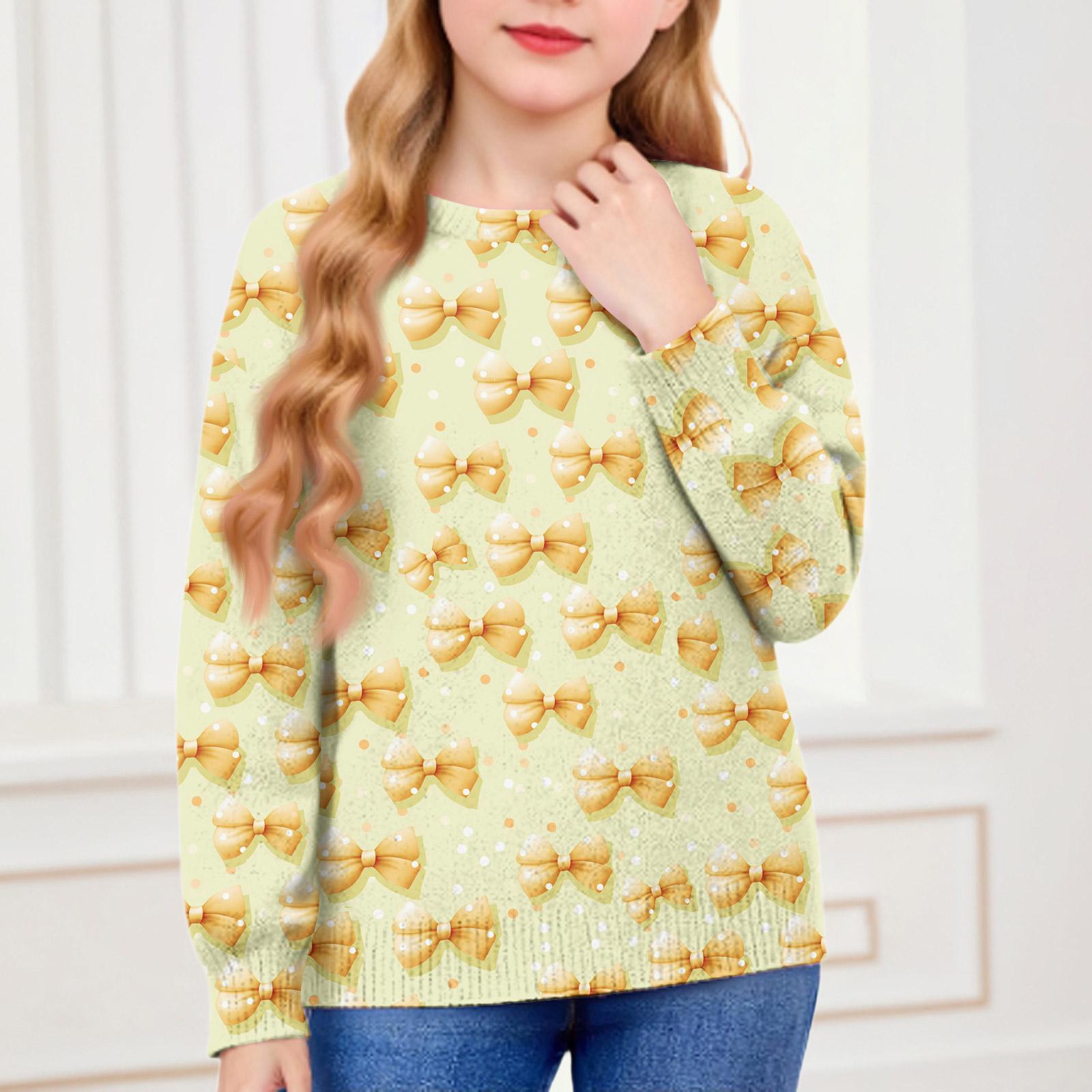 

Свитшоты для детей, мальчиков и девочек, вязаный свитер, симпатичная рубашка, осенний свитер с круглым вырезом, топы 90 жёлтый