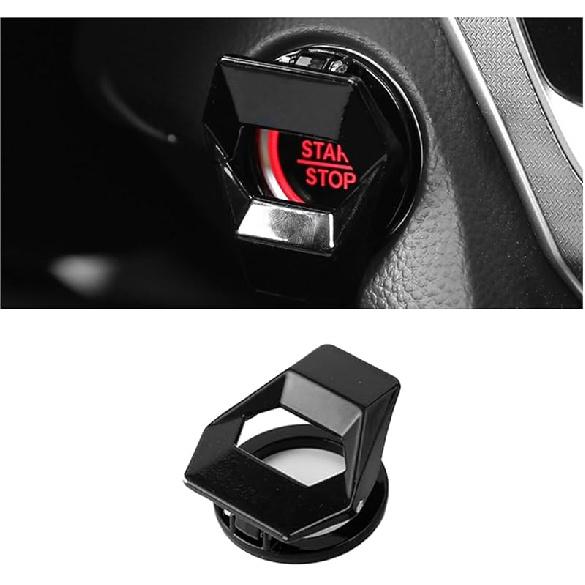 Car Engine Start/Stop Button Cover, Zinc Alloy Car Push Button Start Cover Car Power Control Trim, Universal Key Ignition Switch Protective Cover for