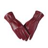 Women's Winter PU Leather Touchscreen Gloves – Fashionable, Windproof & Warm for Outdoor Cycling