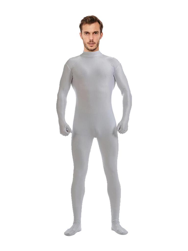 Halloween Cosplay Solid Color Full Body Open Face Zentai Bodysuit