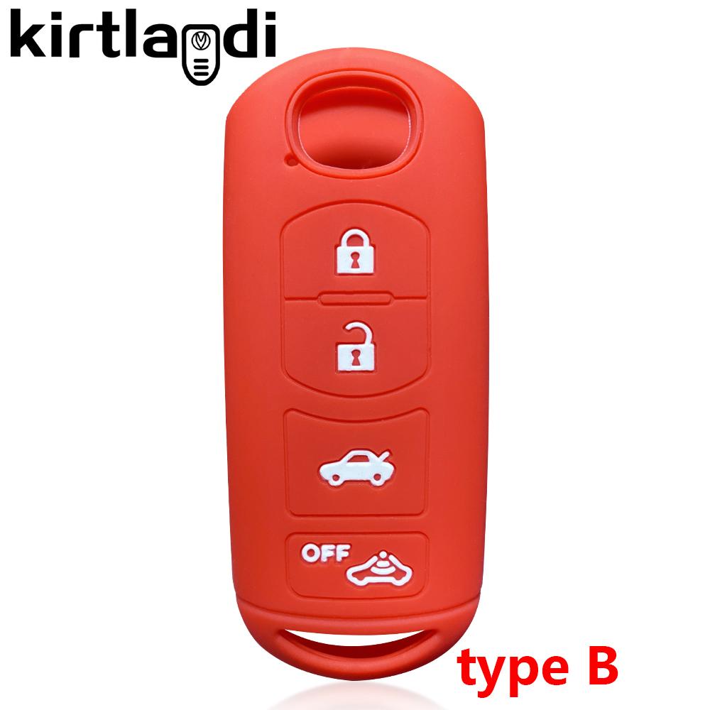 Silicone Car Cover Key Case Skin for Mazda 2 5 3 6 CX-3 CX-5 CX-7 CX-8 CX-9 Mazda3 Mazda6 Sch5 Demio X5 Holder 3 4 Button Remote