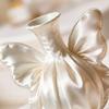3D Printed Bow Vase, Satin Silk-Like Minimalist Flower Arrangement Holder, Nordic Style Decorative Vase for Coffee Table, Shelf Office Decor