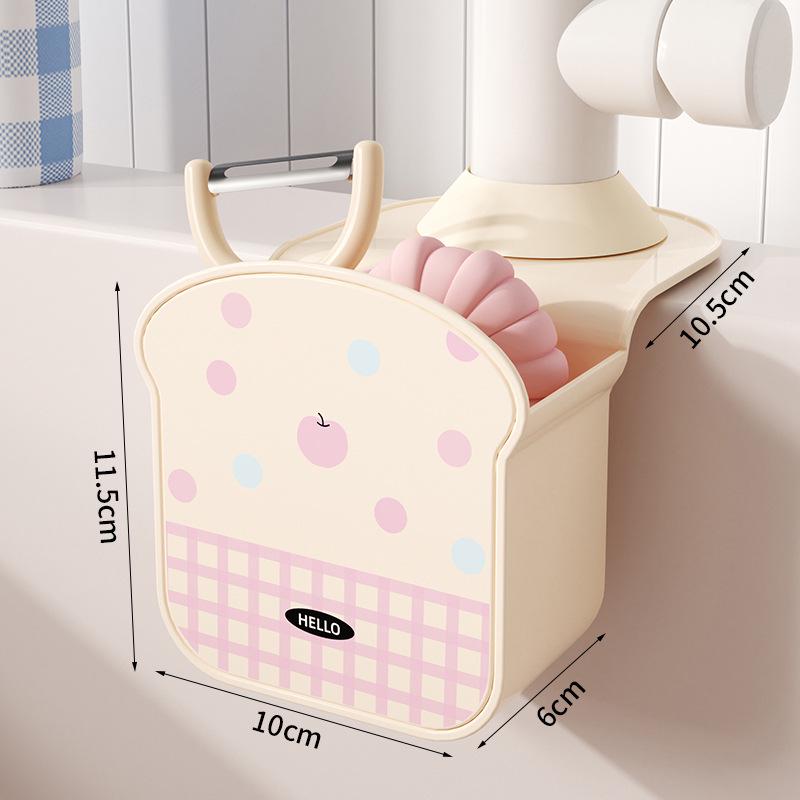 Multi-Functional Hanging Sink Dish Rack with Detachable Hooks and Hollow Drain Storage