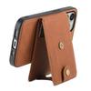 DENIOR D14 For iPhone 16 Pro Max Magnetic Case Leather+PC+TPU Phone Cover Card Bag