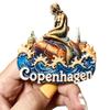 Europe Denmark 3D Fridge Magnets Sticker Tourism Souvenir Refrigerator Magnets Sticker Home Kitchen Decor