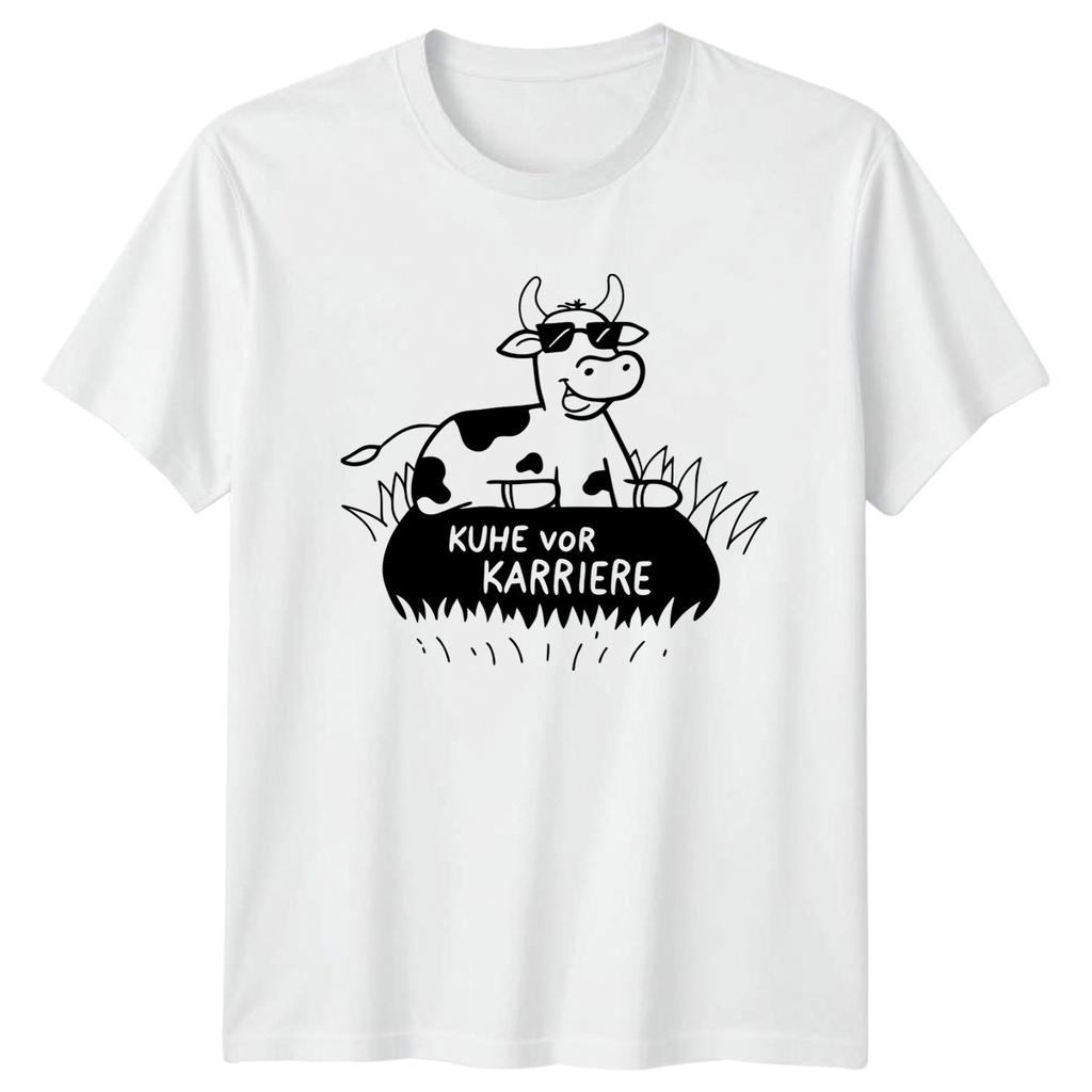 Kuhe Vor Karriere TShirt Cow Lover Farming Birthday Gift For Him And Her