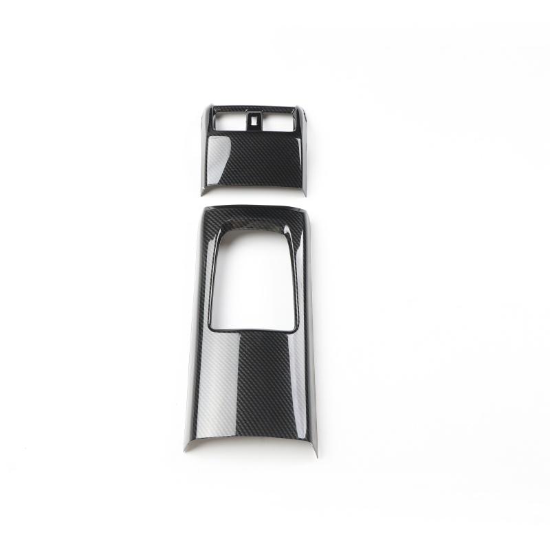 19year CRIDER Rear Cup Holder with Carbon Fiber Pattern Black Navigation Panel Is Used for Car Interior Decoration