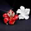 Fashionable Ladies' Christmas Tree Brooch Alloy Diamond Studded Rhinestone Chest Flower Accessory Christmas Brooch