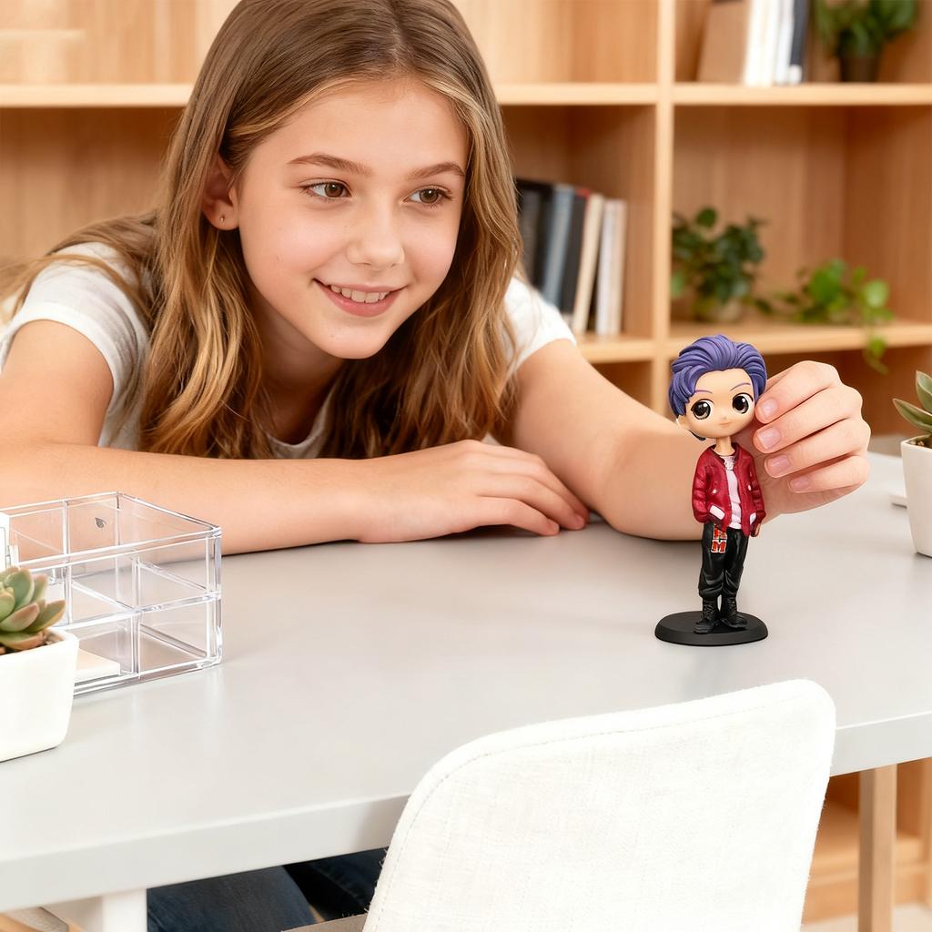 Figure Set, 7PCS 14cm PVC Idol Dolls, Cute Collectible Figurines For Fans, Desktop Decoration & Gift