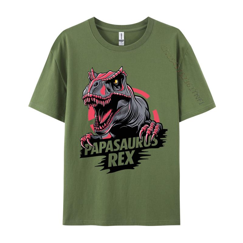 Papasaurus Rex Tshirt Combed Cotton Personalized Tops Shirt Prevalent Mens Tshirts Classic NEW YEAR DAY TShirt