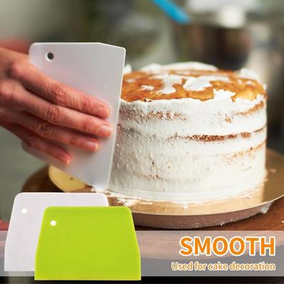 Hard Multipurpose Scraper Green White Easy To Clean Practical Pastry Dough Scrapers Easy To Use Durable Bowl Scraper