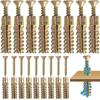 50/10Sets Metal Expansion Tube Pipe Serrated Thorny Self Tapping Screws Drilling Plug for Concrete Wall Bolt Anchors Fasteners