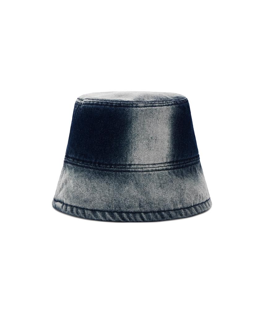 Bajal Va Studded Overdyed Denim Drop Bucket Hat Indigo