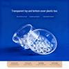 Round Transparent PS Plastic Storage Box with Lid for Digital Accessories, Jewelry, or Snacks