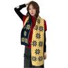 Fair Island Wind Snowflake Knitted Scarf Women's Autumn and Winter 16 New Retro Atmosphere Contrasting Color Warm Neck Scarf