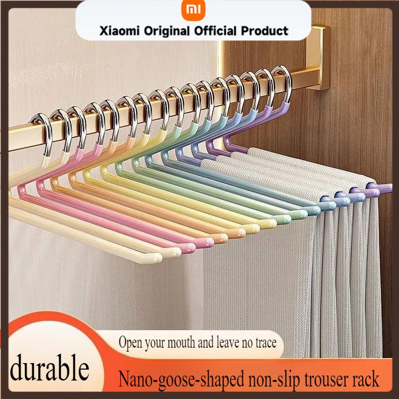 Xiaomi 5PCS Goose Type Dip Plastic Pants Hanger Wardrobe Dormitory Telescopic Z Type Clothes Hanger Multi Layer Storage Hanger