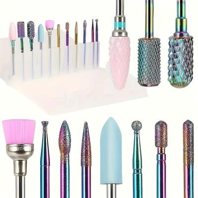 11 Pcs/box Professional Ceramic Nail Drill Bit Set Electric Manicure Nail File Bit For Acrylic Gel Nails And Cuticles