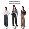 Women's High-Waist Wide-Leg Drape Suit Pants