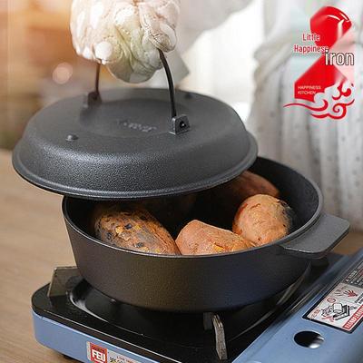 Thickened Cast Iron Sweet Potato Roasting Pot and Corn Grill