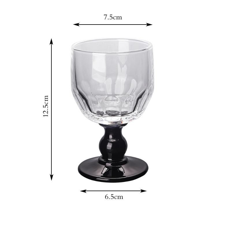 1PC Glass Cup Drinkware Medieval Goblet Premium Sense Retro Sparkling Fruit Wine Drinking Set Household Goods